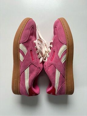 Reebok Pink Suede Sneakers